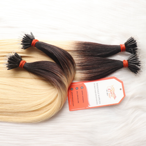 Extensiones de cabello humano de Nano punta, calidad superior, Color ombré, cutícula, pelo virgen alineación, cabello vietnamita sin procesar - Product Image 4