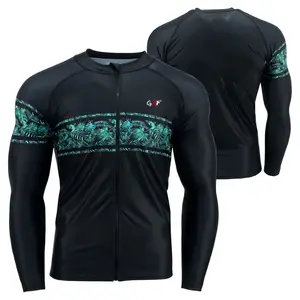 GAF Rash Guard Fabricante Preço por atacado Rashguards Custom Sports Wear Design personalizado Personalizado Impresso Rash Guard