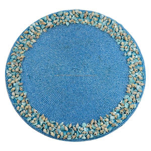 แผ่นปูรองออกแบบธีมเรียบพร้อมลูกปัด,แผ่นรองสำหรับตกแต่งบ้านโต๊ะทานอาหารโต๊ะปาร์ตี้และงานแต่งงาน - Product Image 3