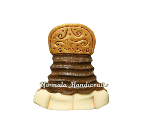 Nirmala Handicrafts - Estatua de Busto de Hanuman Pintada en Dorado sobre Mármol Hecha a Mano, Diseño Bajaran Bali, Decoración Art Deco para Mesa de Centro - Product Image 2