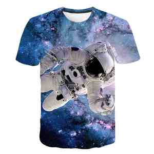 เสื้อยืดแขนสั้นทรงโอเวอร์ไซส์ของผู้ชายทำจากผ้าฝ้าย100% เสื้อยืดคอกลมพิมพ์ลายดิจิตอล3D ยาวจากบังคลาเทศ - Product Image 1