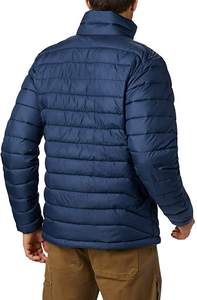 Chaqueta acolchada de invierno de la mejor calidad para hombre, cuello levantado con calefacción personalizada con cuero brillante, abrigo ofrecido a la moda - Product Image 3