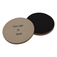 Sous-verres magnétiques minimalistes en bois massif absorbant et écologiques, usinés CNC (ODM/OEM), diamètre 80 mm, épaisseur 6 mm, en stock TW