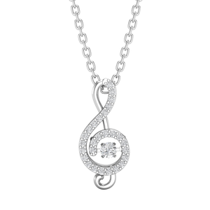 Cadena de eslabones de oro blanco de alta calidad personalizada, colgantes perlados de diamantes CZ plateados de tono de baile de oro rosa, moda para regalos de fiestas - Product Image 2