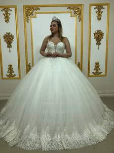 Robe de mariée longue et élégante en mousseline, Satin, Tulle, tenue de soirée, de luxe, de haute qualité, nouveau, - Product Image 5