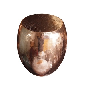 Modern Luxury Handmade Shiny Silver Hammered Design Side Center <b>Tables</b> Customized Colors for Home Bedroom Decor Wholesale Fancy - Product Image 2