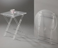 Klappbarer Acryl-Beistelltisch im Zeitgenössischen Modernen Stil für Apartments, Schulen, Wohnzimmer, Schlafzimmer, Krankenhäuser, Esszimmer, Außenbereich & Küche