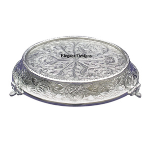 Support à gâteau rond en métal pour gâteau, accessoires de décoration de Table, plaqué or, poudre, fait à la main, pour mariage, fantaisie - Product Image 5