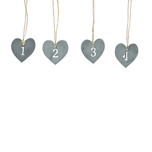 โบราณสังกะสี Zing หัวใจคริสต์มาสแขวน - Product Image 1