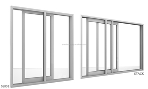 <span class=keywords><strong>Porta</strong></span> Scorrevole in Alluminio a <span class=keywords><strong>4</strong></span> Pannelli Design Moderno Ultima Generazione <span class=keywords><strong>Porta</strong></span> in Vetro per Patio Esterno per Villa e Casa per Uso Interno - Product Image 3