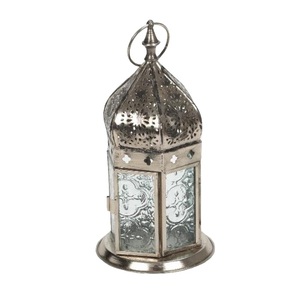Farol de Vela Moderno de Lujo, Color Plateado, para Decoración de Bodas, Fiestas, Hoteles, Pisos y Habitaciones - Product Image 1