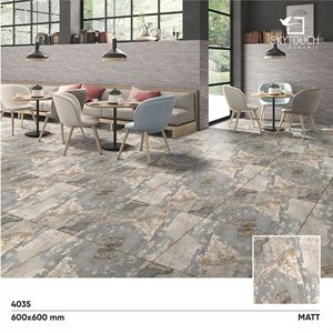 Inde Gujarat Carrelage en porcelaine mat, fournisseur de carreaux de sol Carrelage en porcelaine émaillée mate à faible absorption d'eau 60X60cm Exportateur indien résistant à la chaleur - Product Image 2