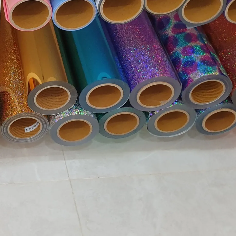 Vinil holograma de transferência de calor premium, feita na coréia, vívida e várias cores, vinil de transferência para decoração em têxteis