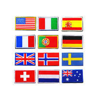 Personnalisé rond ROYAUME-UNI drapeau union jack adhésif patch de broderie