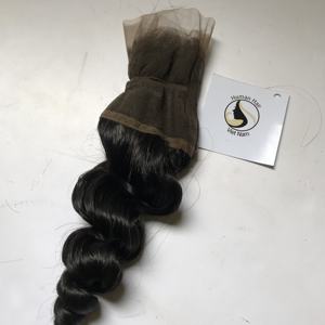 Mèches 100% naturelles Loose Wave vierges avec Lace Frontal, 13x6 Transparent, Swiss HD, pour femme noire - Product Image 3