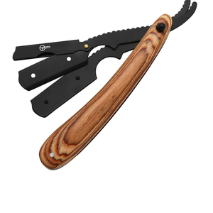 Maquinillas de afeitar Pro Classic de calidad superior, hoja única con mango de madera para cara, cuerpo, axilas, paquete de 3 - Product Image 1