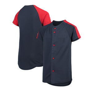 Venta al por mayor de camisetas de béisbol transpirables hechas a medida Unisex en blanco liso ropa deportiva con características de talla grande chaqueta barata estilo de venta - Product Image 3