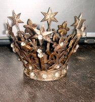 Décoration de gâteau en métal doré pour décoration intérieure Couronne Couronne Baby Shower
