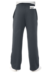 Pantalon de survêtement en molleton à fond ouvert pour hommes, en mélange de coton, avec ceinture élastique, avec cordon de serrage et pochettes latérales, nouveau - Product Image 3