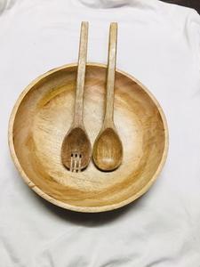 High Quality <b>Large</b> Acacia Wood Wave <b>Serving</b> <b>Bowl</b> for Fruits Salads for Customized Size Natural Craft Top Design - Product Image 6