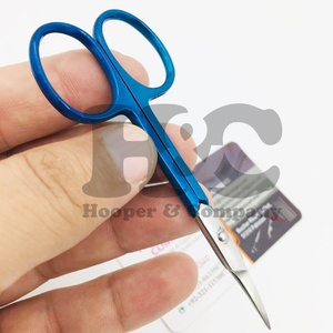 Nuevo diseño, tijera azul, tijeras para cutículas de acero inoxidable, tijeras para uñas de Plasma, Tijera para uñas, logotipo sostenible, oferta de embalaje, logotipo láser - Product Image 1