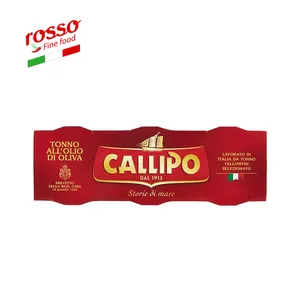 Yellowfin 참치 올리브 오일 Callipo 80g x 3 깡통 손 작업-이탈리아