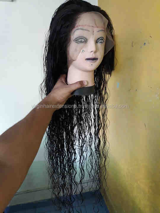40\" Full HD Lace Wig with Remy Hair Natural Black Virgin Indian Hair Transparent for Swiss Lace Various Textures All Vendor