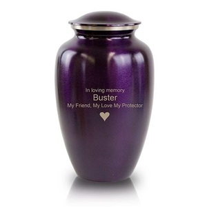 โกศโลหะสำหรับงานศพโกศออกแบบโดยใช้วัสดุเคลือบเงาสีม่วง - Product Image 3