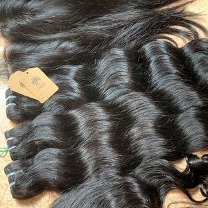 Extensiones de Cabello Humano con Textura Ondulada, Trama Simple y Doble, 100g, 1 Paquete - Product Image 1