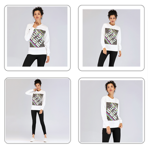 Sweat-shirt en coton molletonné pour femme, vêtement d'hiver, grande taille, Logo personnalisé pour l'extérieur, décontracté - Product Image 4
