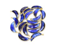 Nouveauté : Charme infusé fait main en argent sterling plaqué or 18 carats, multi-pierres naturelles, serti clos, en forme de lune, avec connecteur à simple attache