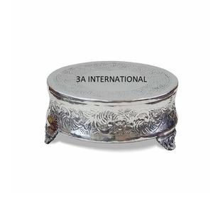 Fiestas en casa Decoración del hogar Vajilla Servidor de pasteles Diseño hecho a mano Grabar soporte de pastel de metal Soporte de pastel elegante moderno - Product Image 1