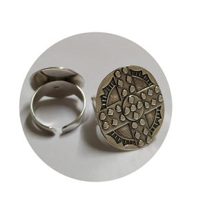 แหวนเงินชนเผ่า925ชนเผ่าแบบคลาสสิกสำหรับการตั้งค่าในแถบงานแต่งงานและครบรอบ - Product Image 1