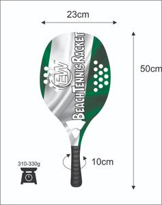 Raquetas de Tenis Playa Personalizadas de Carbono y Fibra de Vidrio, Raqueta de Pádel Playa con Logotipos y Combinaciones de Colores, 310-330g, 50cm - Product Image 4