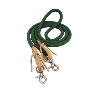 Rênes de cheval équestre personnalisées de qualité supérieure équipement de course en cuir avec conception réglable coutures fantaisie meilleur prix - Product Image 1