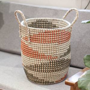 Best Vietnamese Seller 2023 Colourful Seagrass Bolga Storage <b>Basket</b> Seagrass <b>Laundry</b> <b>Basket</b> - Product Image 4