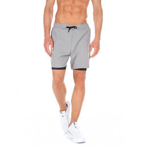 Shorts décontractés pour hommes, taille élastique, séchage rapide, double couche en toile, collection 2022, vente en gros - Product Image 2