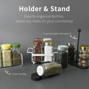 Holar-agitador de pimienta y sal, frascos con tapas de grano de madera - Product Image 6