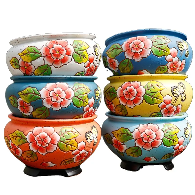 Grosir Pot Bunga Besar Gaya China, Pot Bunga Keramik Pot Bunga untuk Dekorasi Rumah