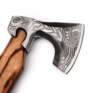 Hacha hecha A mano vikinga con funda de cuero, para exteriores, Smk1945 - Product Image 6