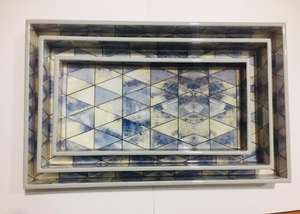 ชุดถาดไม้เสิร์ฟผลไม้พิมพ์ลายเคลือบเงาสำหรับตกแต่งบ้านโรงแรมและถาดเสิร์ฟพร้อมโลโก้ตามสั่ง - Product Image 3