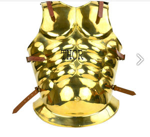 เสื้อเกราะสไตล์ยุคกลาง สายหนังขัดเงาสีทองเหลือง สำหรับงาน SCA ของขวัญฮาโลวีน ชุดคอสตูม - Product Image 5