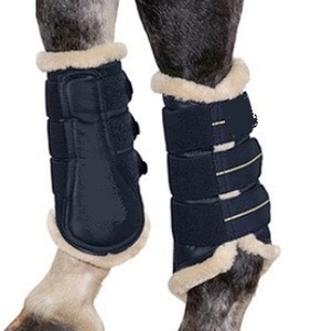 Ensemble Tapis de Selle Marine, Coton/Velours/Satin pour Cheval - Product Image 4