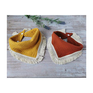 Bavoirs en coton pour bébé, emballage personnalisé de qualité, Bandana, livraison directe - Product Image 1