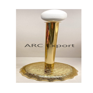 Porte-mouchoirs en papier en métal indien de conception moderne en laiton doré, porte-serviettes de conception nouvelle et élégante, décoration de table et accessoires - Product Image 4