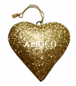 Gold Heart <b>Christmas</b> Ornament Stylish High Quality Xmas Hanging Attractive <b>Christmas</b> Decorations - Product Image 1