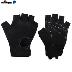 Guantes de cuero de neopreno unisex de medio dedo para entrenamiento de gimnasia entrenamiento Fitness levantamiento de pesas para ciclismo hogar deportes al aire libre - Product Image 4