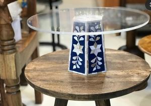 Venta al por mayor de lujo con Incrustaciones de nácar soporte de pastel de madera artesanías de calidad para bodas cumpleaños y diseño de la India - Product Image 3