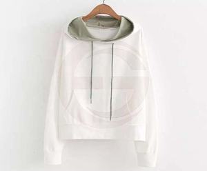 2020 Winter Design Wholesale Stylish Men's Custom Logo Plain Hoodie with Thin String - Product Image 2