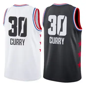 男士刺绣篮球制服高品质 2019 #30 Stephen Curry 篮球衣
